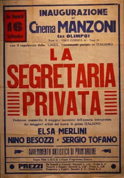La segretaria privata (1931) poster