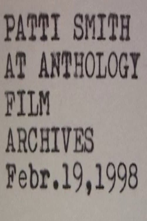 Patti Smith at Anthology Film Archives Febr. 19, 1998 (2006) poster