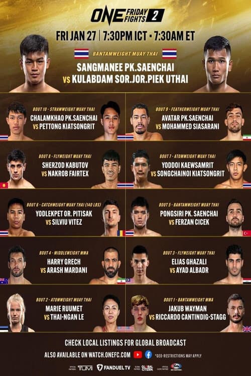 ONE Friday Fights 2: Sangmanee vs. Kulabdam (2023) poster
