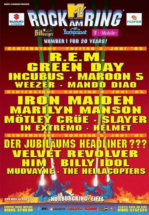 Green Day Live Rock AM Ring (2005) poster