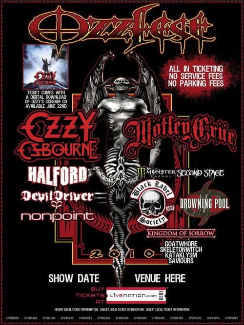 Ozzy Osbourne: Ozzfest UK 2010 (2010) poster
