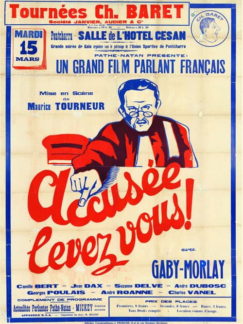 Accusée... levez-vous! (1930) poster