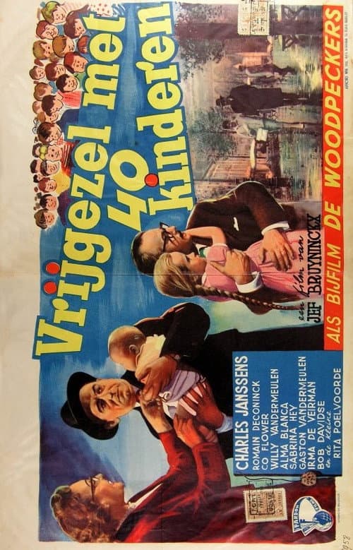 Vrijgezel met 40 kinderen (1958) poster