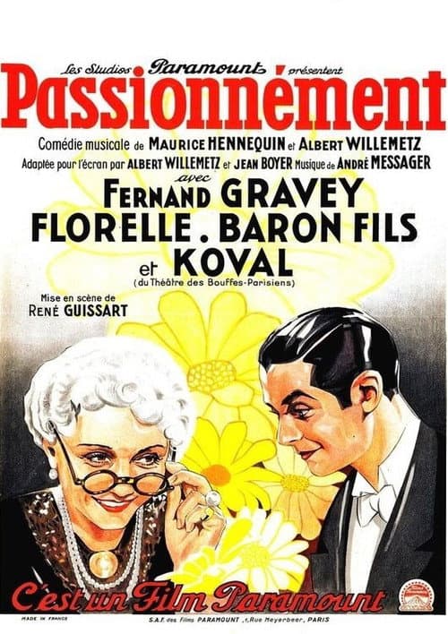 Passionnément (1932) poster