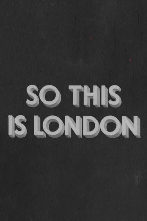 So This Is London (1933) poster