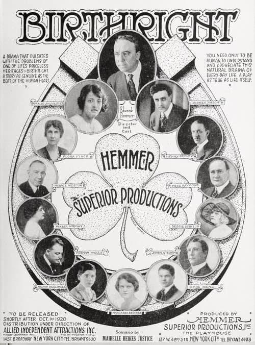 Birthright (1920) poster