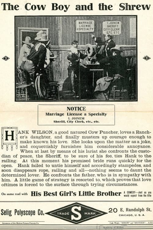 The Cowboy and the Shrew (1911) poster