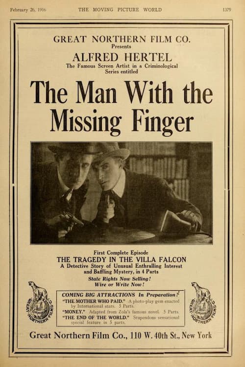 Manden med de ni Fingre I (1915) poster