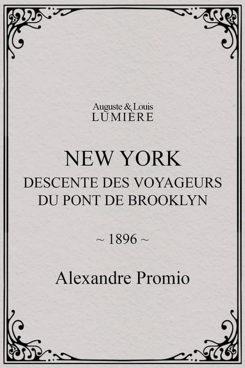 New York, descente des voyageurs du pont de Brooklyn (1896) poster