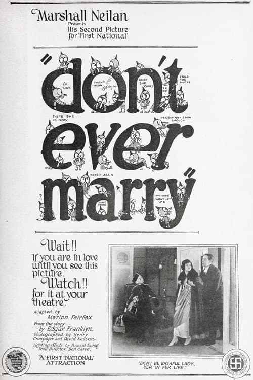 Don't Ever Marry (1920) poster
