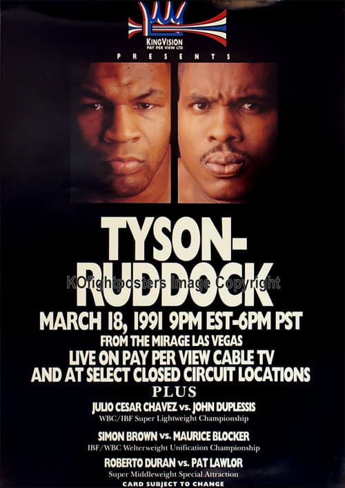 Mike Tyson vs Donovan Razor Ruddock I (1991) poster