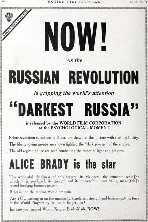 Darkest Russia (1917) poster