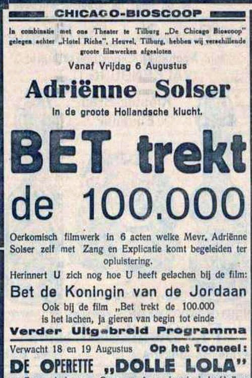 Bet trekt de 100.000 (1926) poster