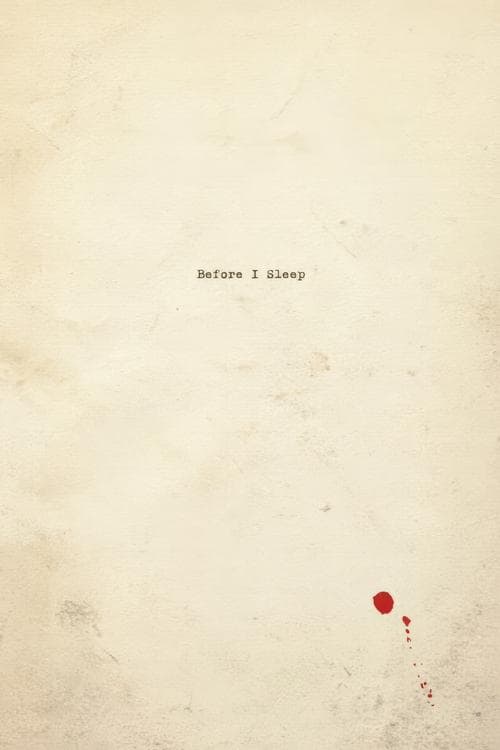 Before I Sleep (2013) poster