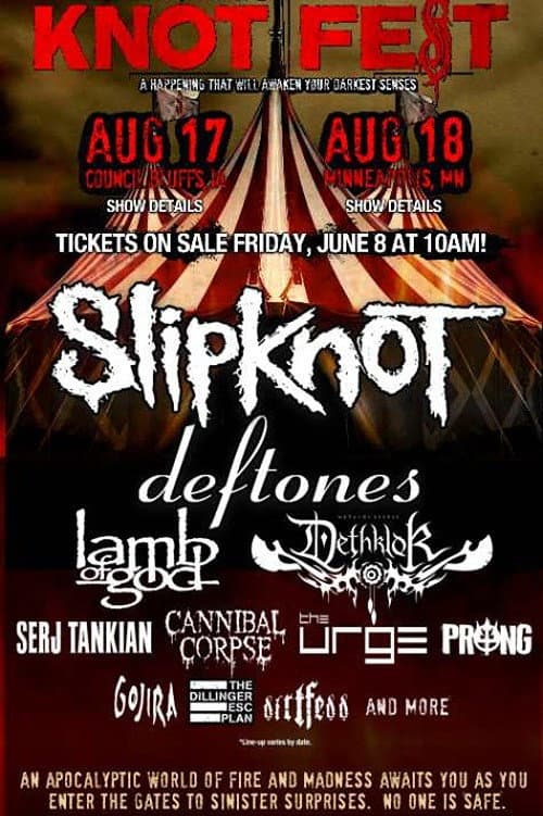 Slipknot - Live at Knotfest Minneapolis 2012 (2012) poster