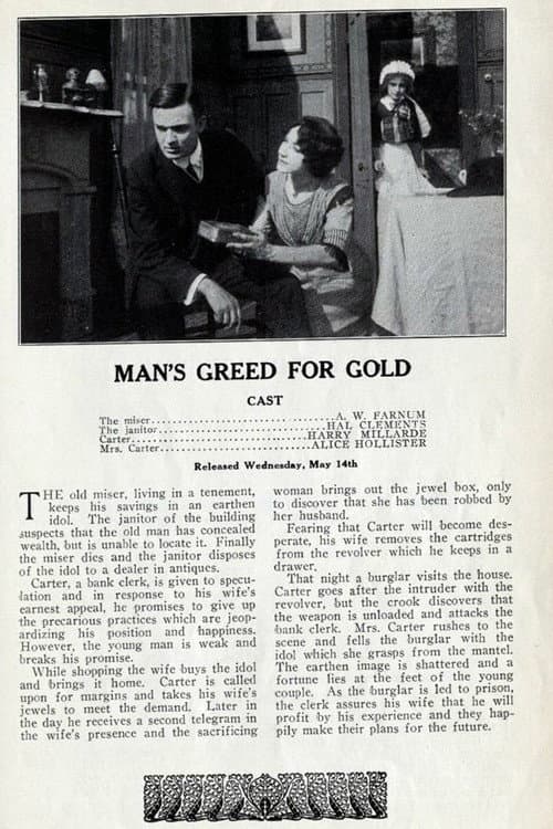 Man's Greed for Gold (1913) poster