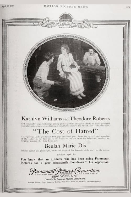 The Cost of Hatred (1917) poster