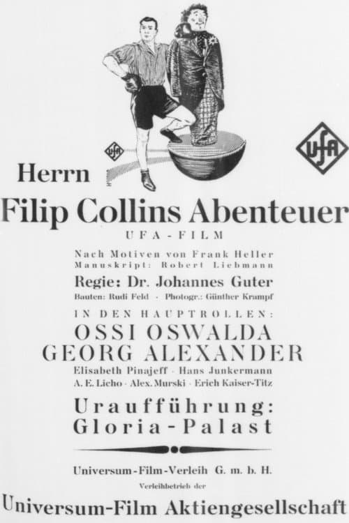 Herrn Filip Collins Abenteuer (1926) poster