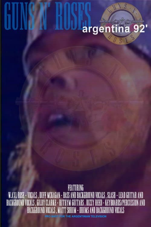 Guns N' Roses - Estadio River Plate - Buenos Aires, Argentina (1992) poster