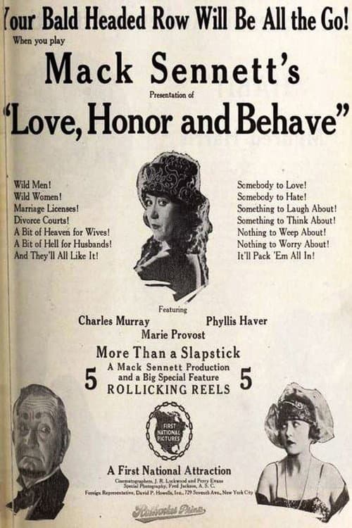 Love, Honor and Behave (1920) poster