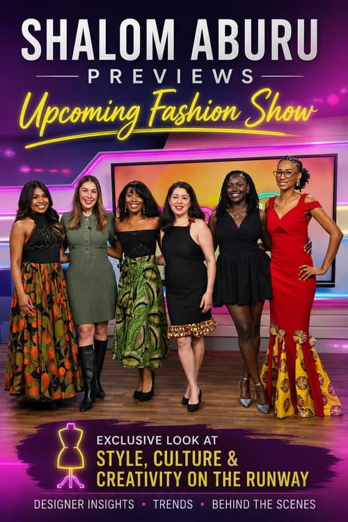Shalom Aburu previews upcoming fashion show (2026) poster