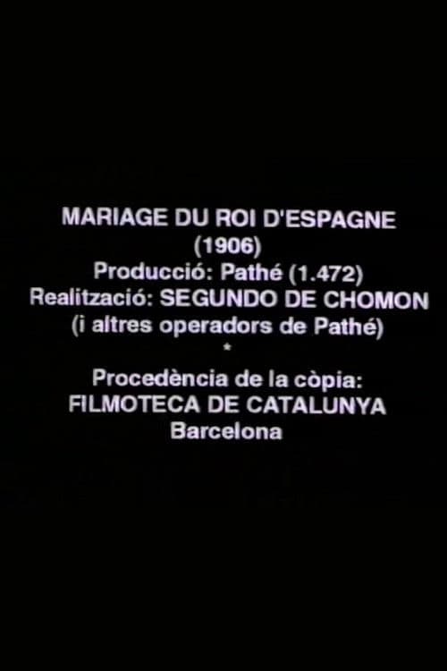 Marriage du roi d'espagne (1906) poster