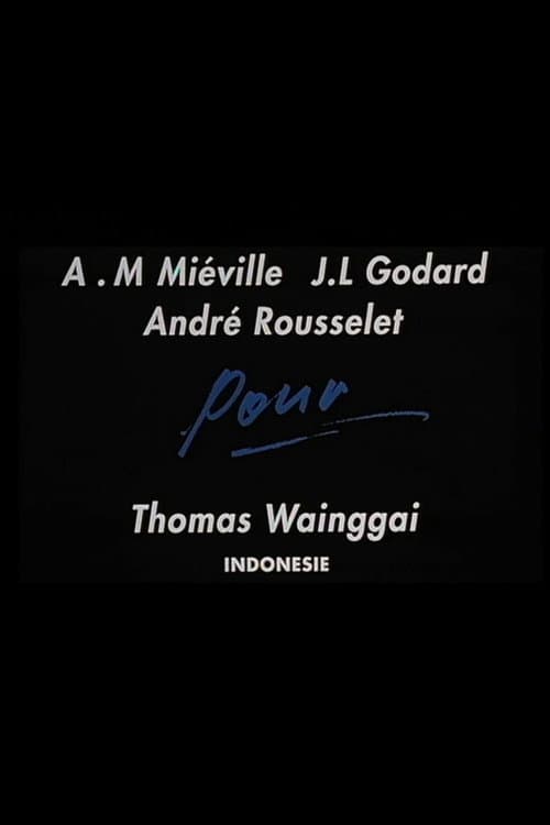 Pour Thomas Wainggai (1991) poster