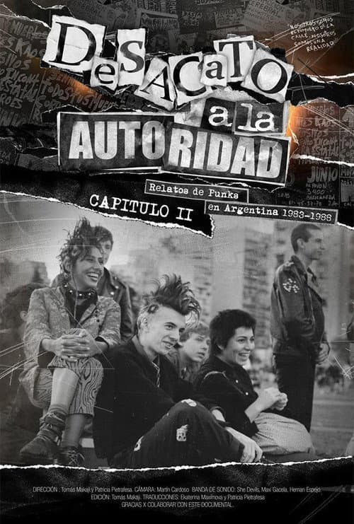 Desacato a la autoridad, relatos de punks en Argentina 1983-1988 (2014) poster