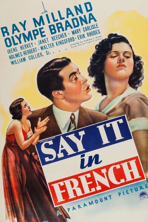 Say It in French (1938) poster