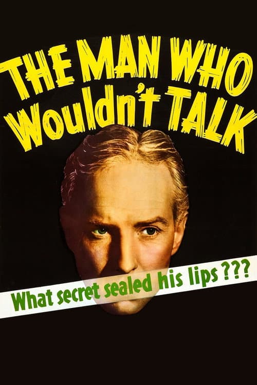 The Man Who Wouldn't Talk (1940) poster