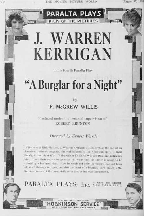 A Burglar for a Night (1918) poster