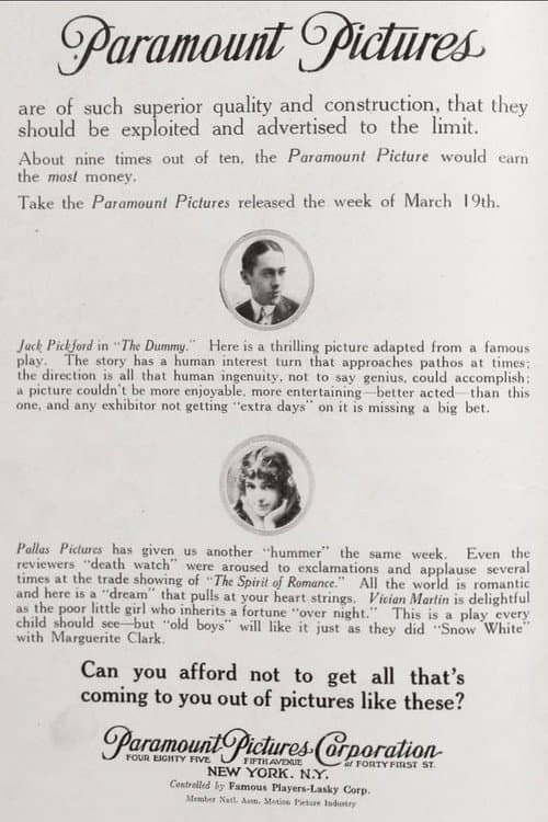 The Dummy (1917) poster
