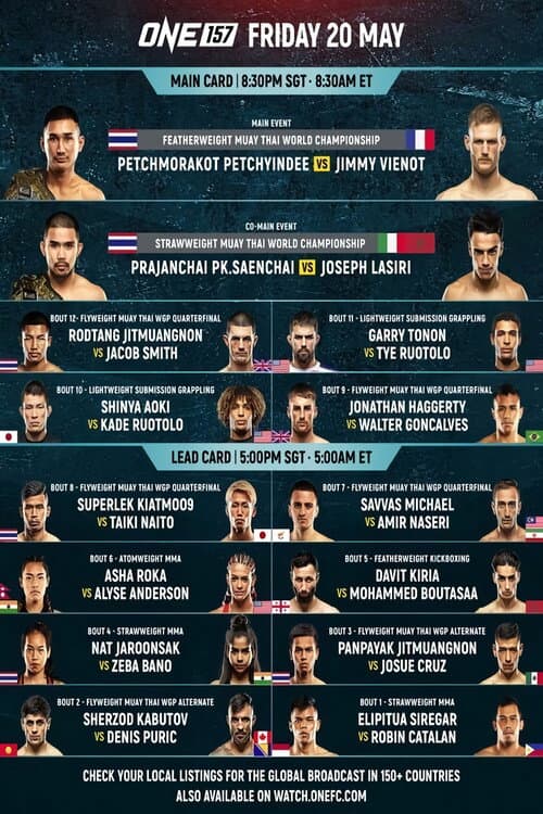 ONE Championship 157: Petchmorakot vs. Vienot (2022) poster