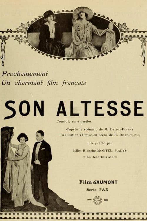 Son altesse (1922) poster