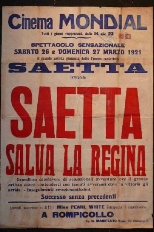 Saetta salva la regina (1920) poster