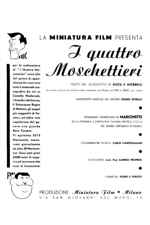 I quattro moschettieri (1936) poster