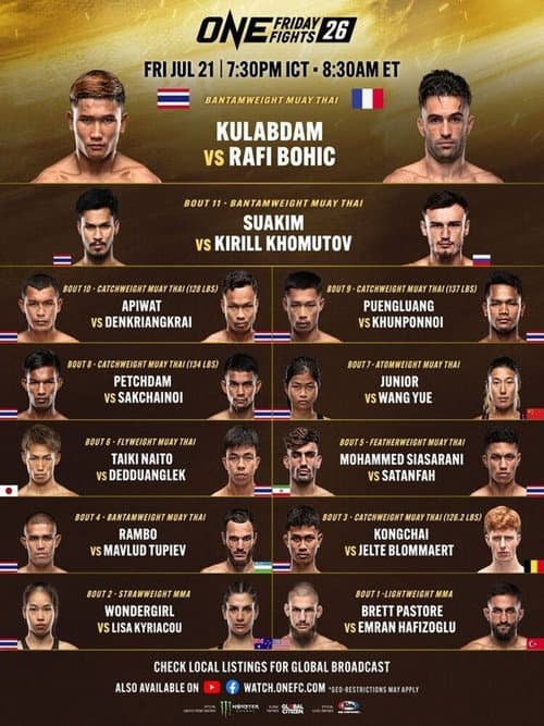 ONE Friday Fights 26: Kulabdam vs. Bohic (2023) poster