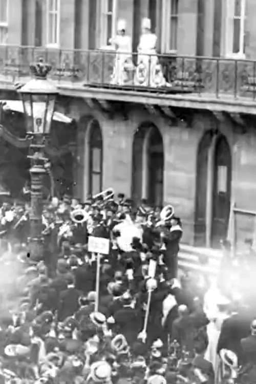 The Queen and the Queen Mother on the Palace Balcony Responding to the Call of the Populace (Coronation of Wilhelmina) (1898) poster
