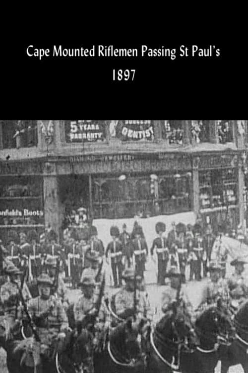Caped Mounted Riflemen Passing St Paul's (1897) poster