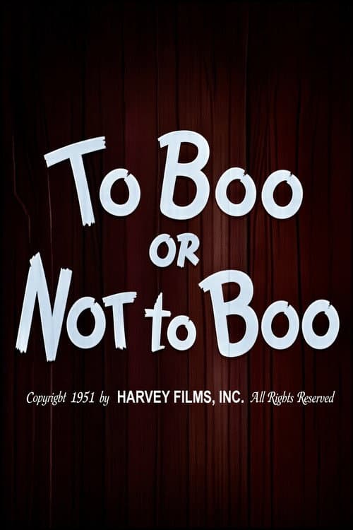 To Boo or Not to Boo (1951) poster