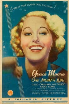 One Night of Love (1934) poster