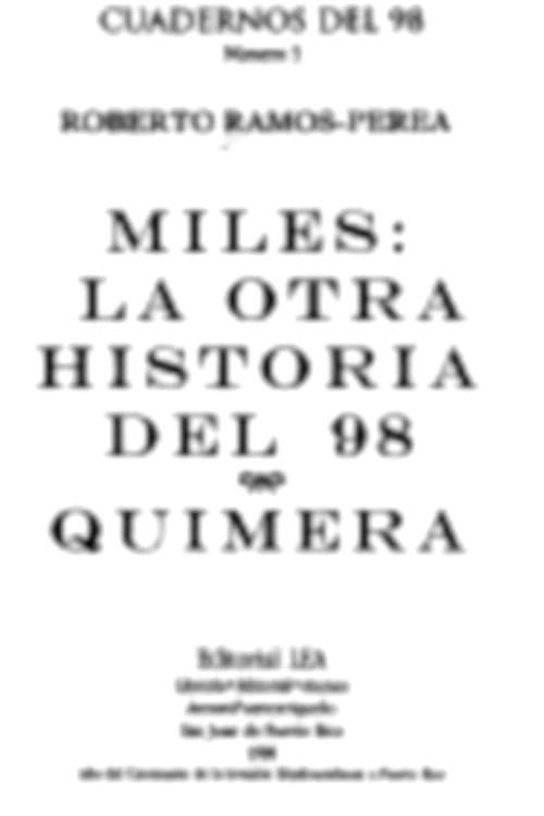 Miles: la otra historia del 98 (1998) poster