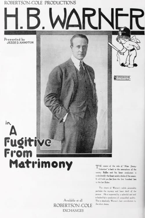 A Fugitive from Matrimony (1919) poster