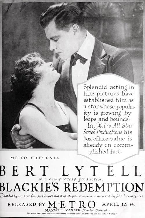 Blackie's Redemption (1919) poster