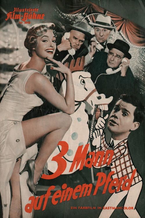 Drei Mann auf einem Pferd (1957) poster