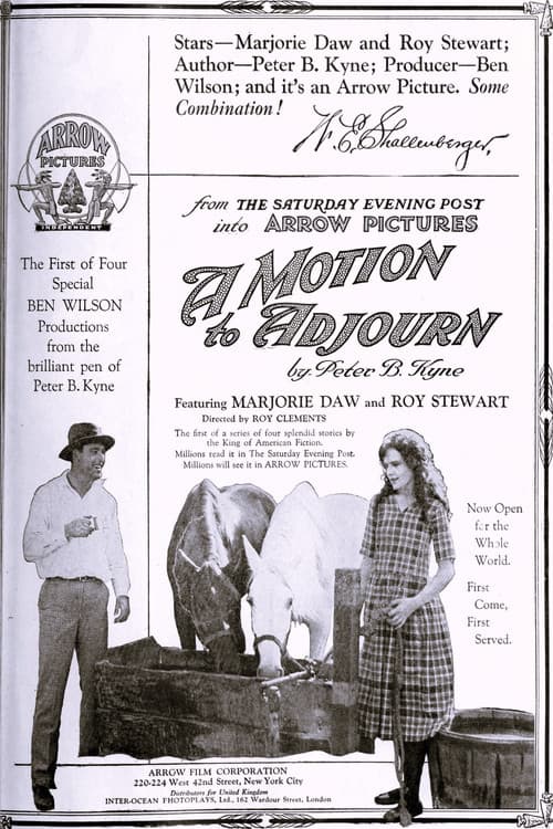 A Motion to Adjourn (1921) poster