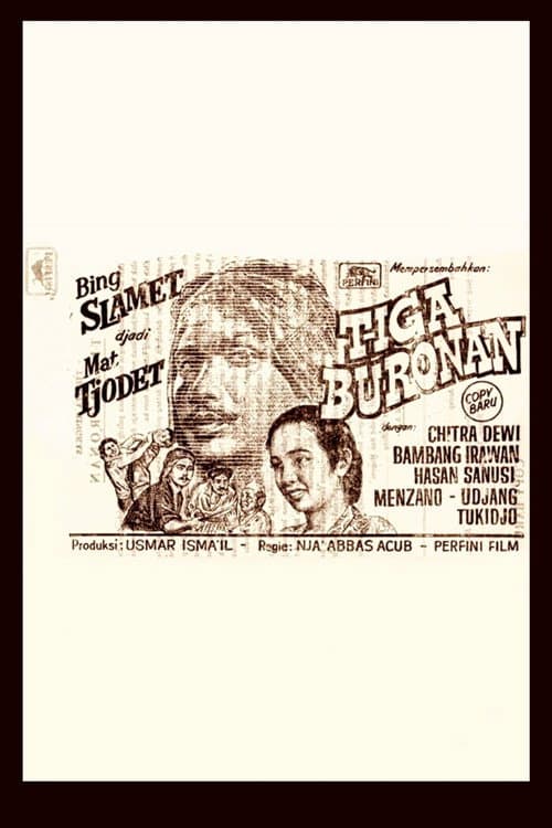 Tiga Buronan (1957) poster
