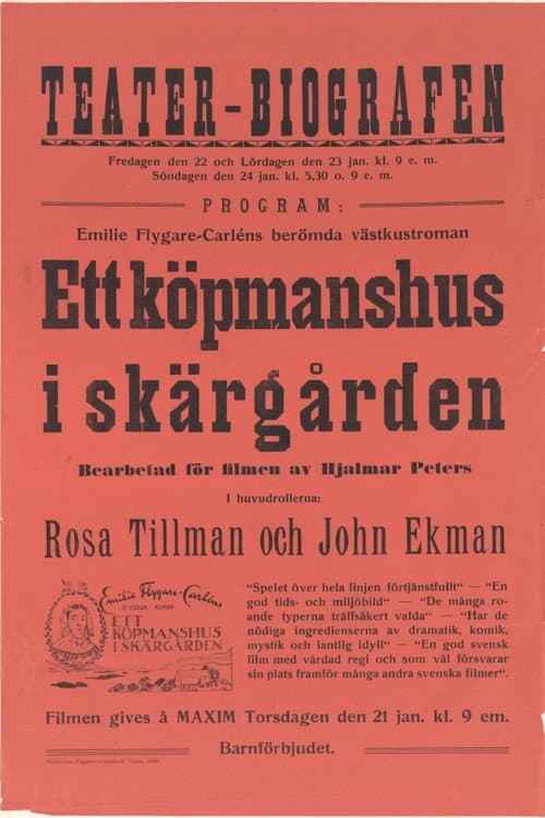 Ett köpmanshus i skärgården (1925) poster