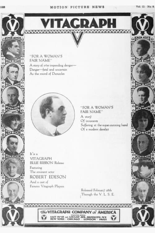 For a Woman’s Fair Name (1916) poster