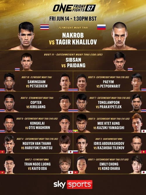 ONE Friday Fights 67: Nakrob vs. Khalilov (2024) poster